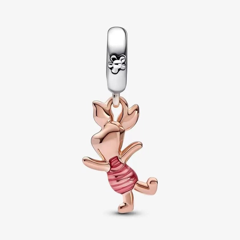 Movable Teddy Bear Dangle Charm Fit Women Bracelet Necklaces Fashion Gifts 925 Sterling Silver DIY Jewelry
